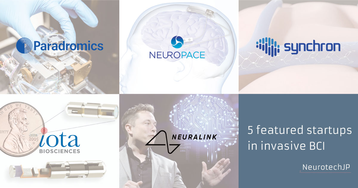 NeurotechJP banner 5 featured startups in invasive BCI